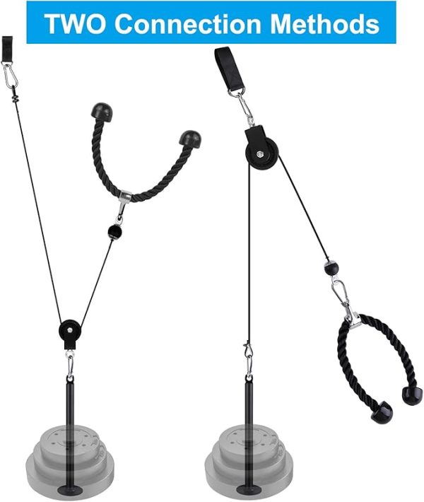 LFJ LAT Pull Down and Lift Weight Pulley System Cable Machine Pulley Attachment for Triceps Pull Down, Biceps Curl, Back, Forearm, Shoulder Home Gym Equipment - Image 3