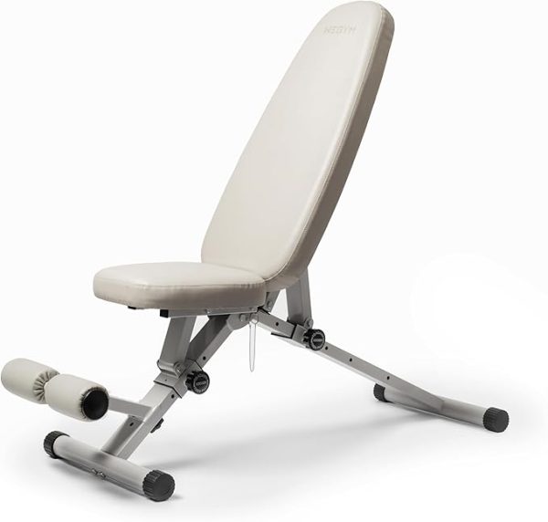 Fitness Bench, Adjustable, Collapsible, Comfortable, and Luxurious Home Gym Bench for Strength Training