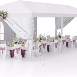 Devoko 10'x30' Outdoor Party Tent, Heavy Duty Canopy Event Wedding Tent for Parties Backyard Patio, White