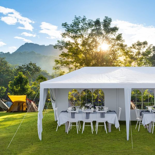 Devoko 10'x30' Outdoor Party Tent, Heavy Duty Canopy Event Wedding Tent for Parties Backyard Patio, White - Image 6