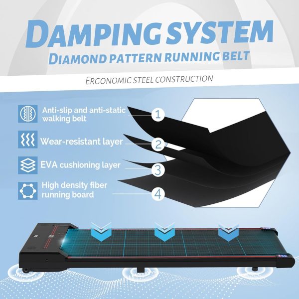 Walking Pad,Under Desk Treadmills for Home,320 Lbs Capacity,3 in 1 Portable Treadmill Walking - Image 2