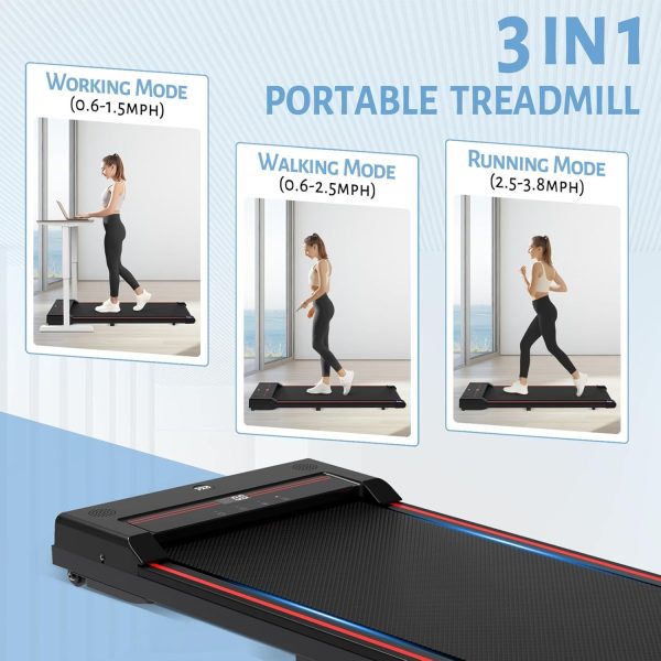 Walking Pad,Under Desk Treadmills for Home,320 Lbs Capacity,3 in 1 Portable Treadmill Walking - Image 4